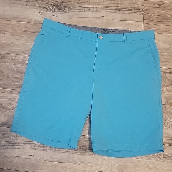 Nike Golf Shorts Mens 36 Auqa Blue Dri Fit Modern Fit Performance‎ Chino - Picture 1 of 10